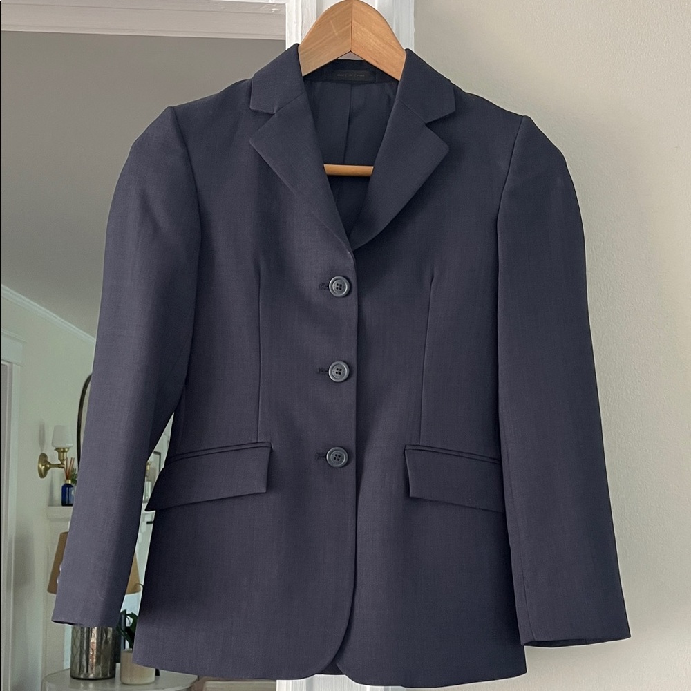 RJ Classics Navy 3 Button Riding Jacket Size 12 Stripe Preowned Show Jacket Nice